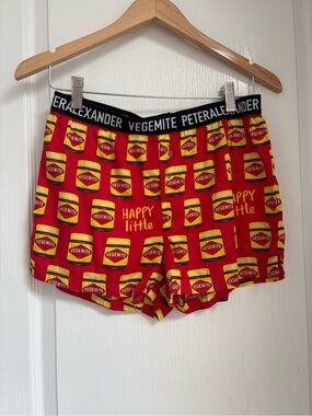 Peter Alexander Red Vegemite Print Women’s Lounge Shorts (NWOT)